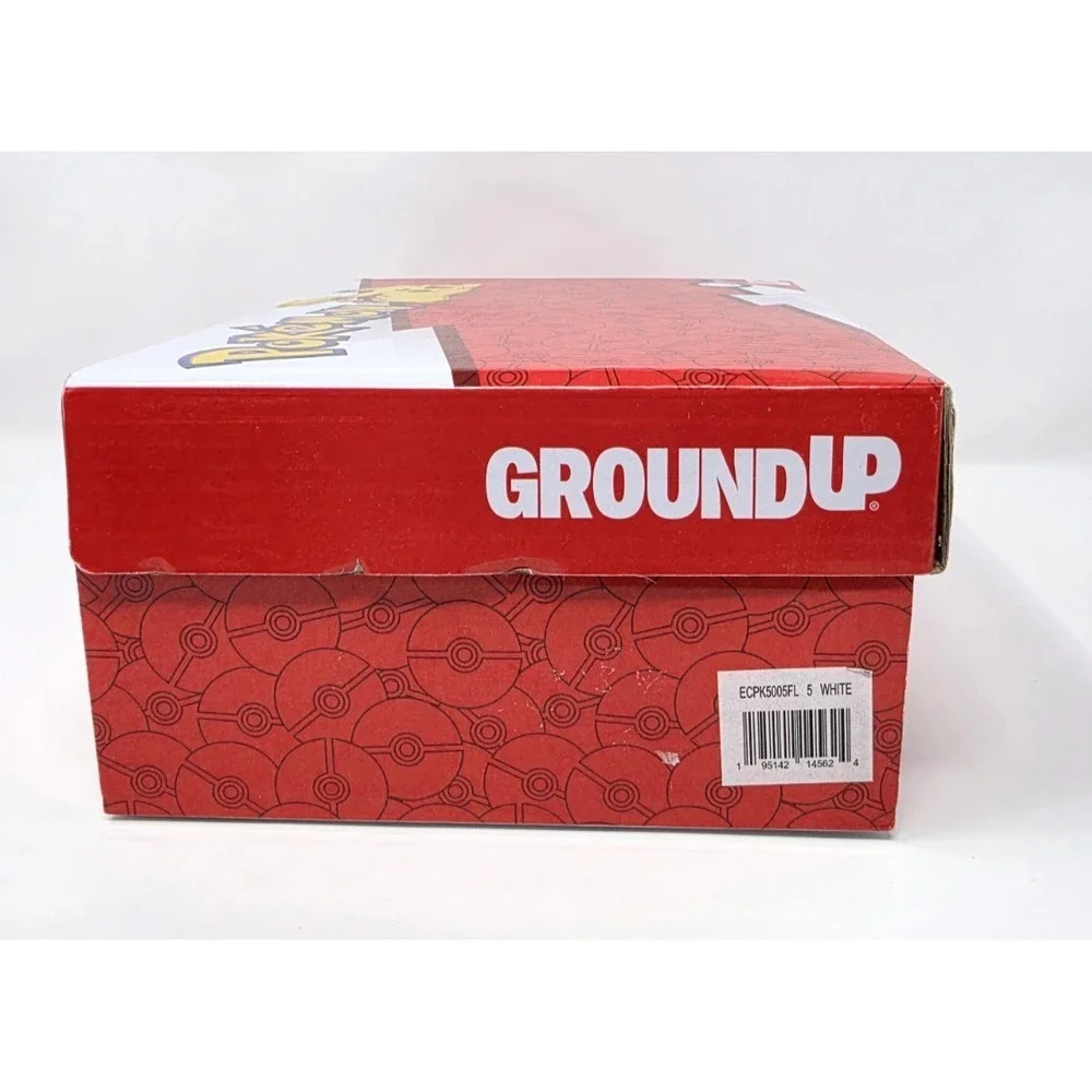 Groundup Kids 5 Pokemon Shoe White/Black Multi‎ NIB